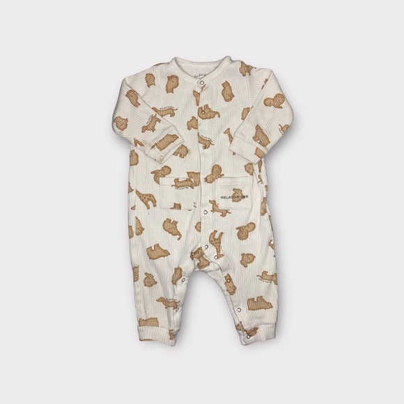 Gelato Pique Animal Pattern Ribbed Romper - Picture 1 of 6